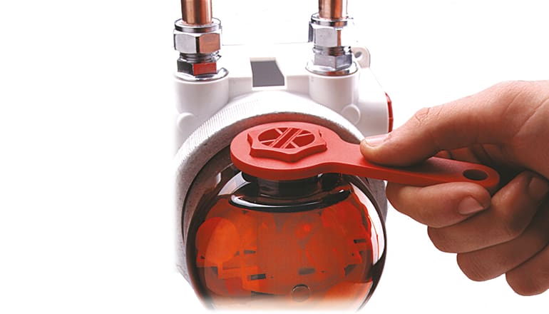 Combimate installed on pipework